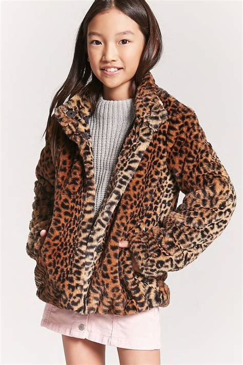 leopard coats|girls leopard coat.